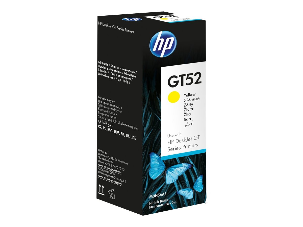 HP GT52 - 70 ml - amarillo - original - recarga de tinta - para HP 11X, 31X; Deskjet GT 58XX; Smart Tank 500, 51X, 530, 6001, 615, 70XX, 73XX, 76XX
