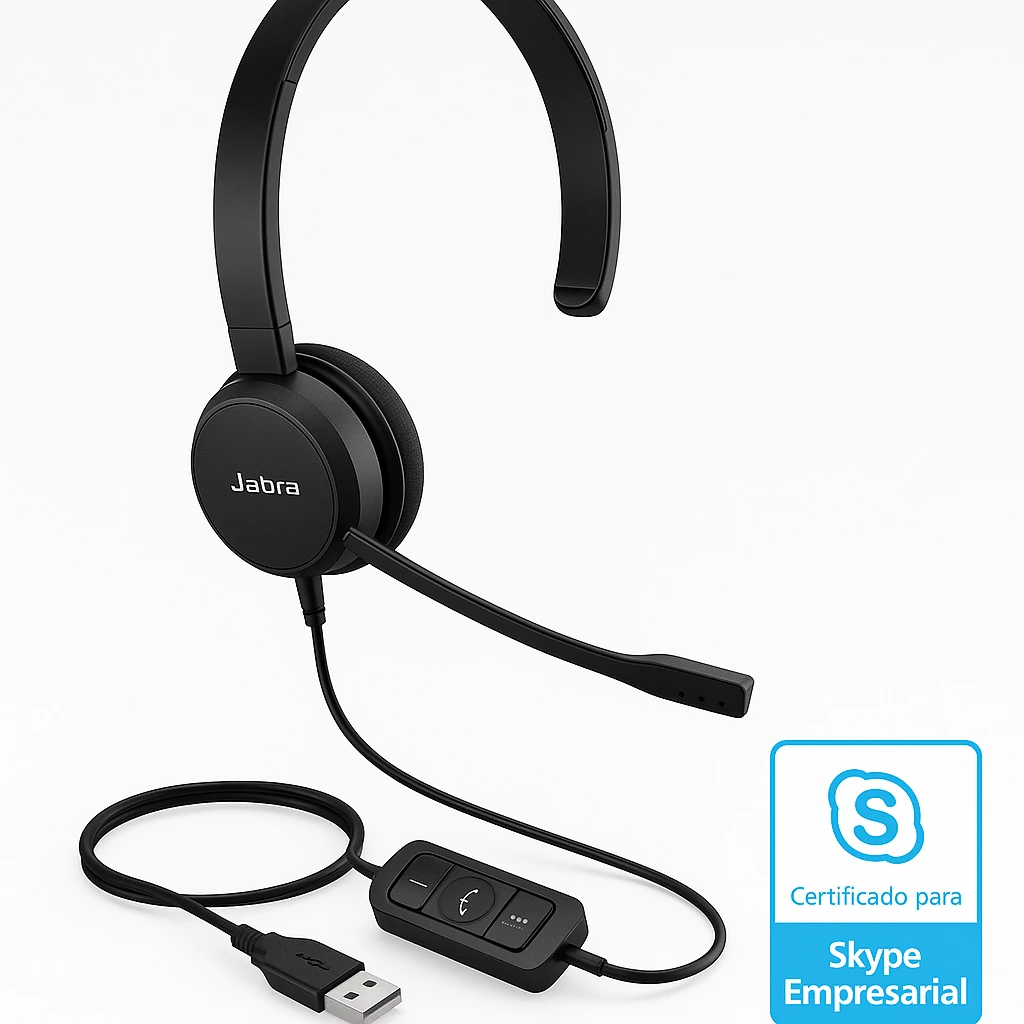 Jabra Evolve 20 MS mono - Auricular - en oreja - cableado - USB - Certificado para Skype Empresarial