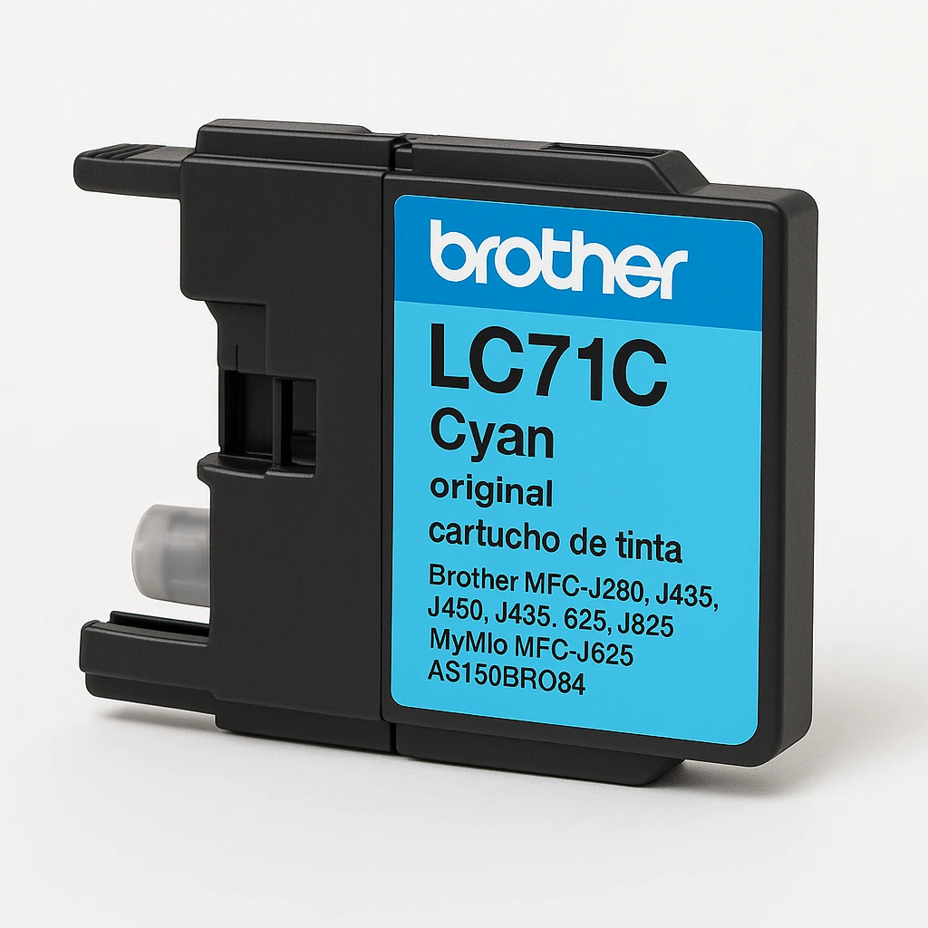 Brother LC71C - Cián - original - cartucho de tinta - para Brother MFC-J280, J425, J430, J435, J625, J825, J835; MyMio MFC-J825