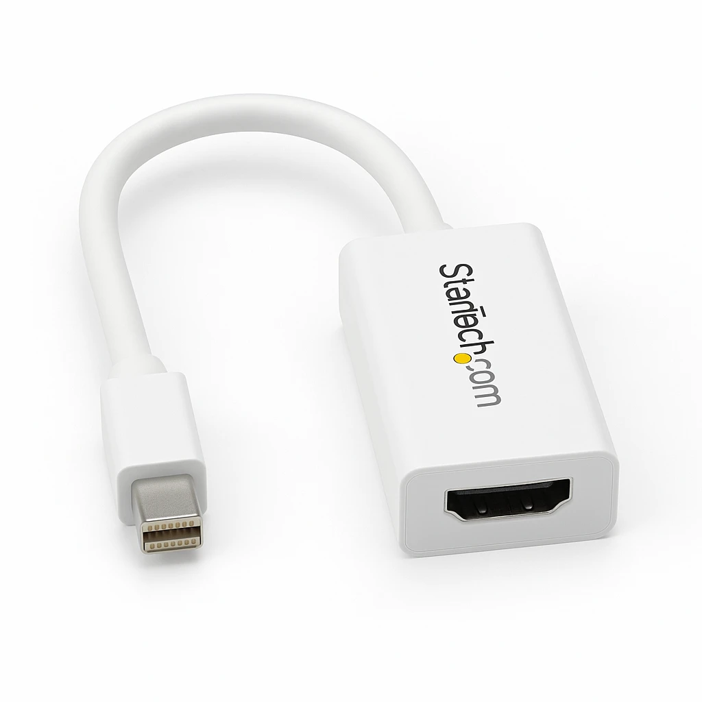 StarTech.com Conversor de Vídeo Mini DisplayPort a HDMI con Audio - Adaptador Activo MDP 1.2 para MacBook Pro - 4K @ 30Hz - Blanco (MDP2HD4KSW) - Adaptador de vídeo - Mini DisplayPort macho a