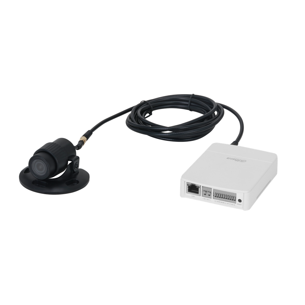 DH-KIT/IPC-HUM8241EP-E1-L3-0280B-S2. Camara Pinhole + Main Box IP Dahua 4MP 2.8mm IA 12v POE IP67