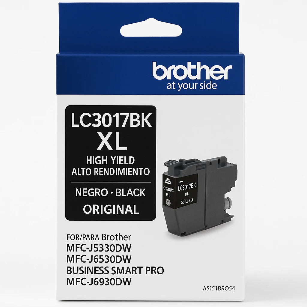 Brother LC3017BK XL - Alto rendimiento - negro - original - cartucho de tinta - para Brother MFC-J5330DW, MFC-J6530DW; Business Smart Pro MFC-J6930DW