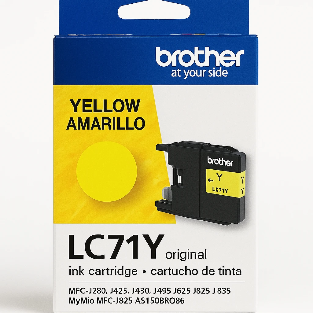 Brother LC71Y - Amarillo - original - cartucho de tinta - para Brother MFC-J280, J425, J430, J435, J625, J825, J835; MyMio MFC-J825