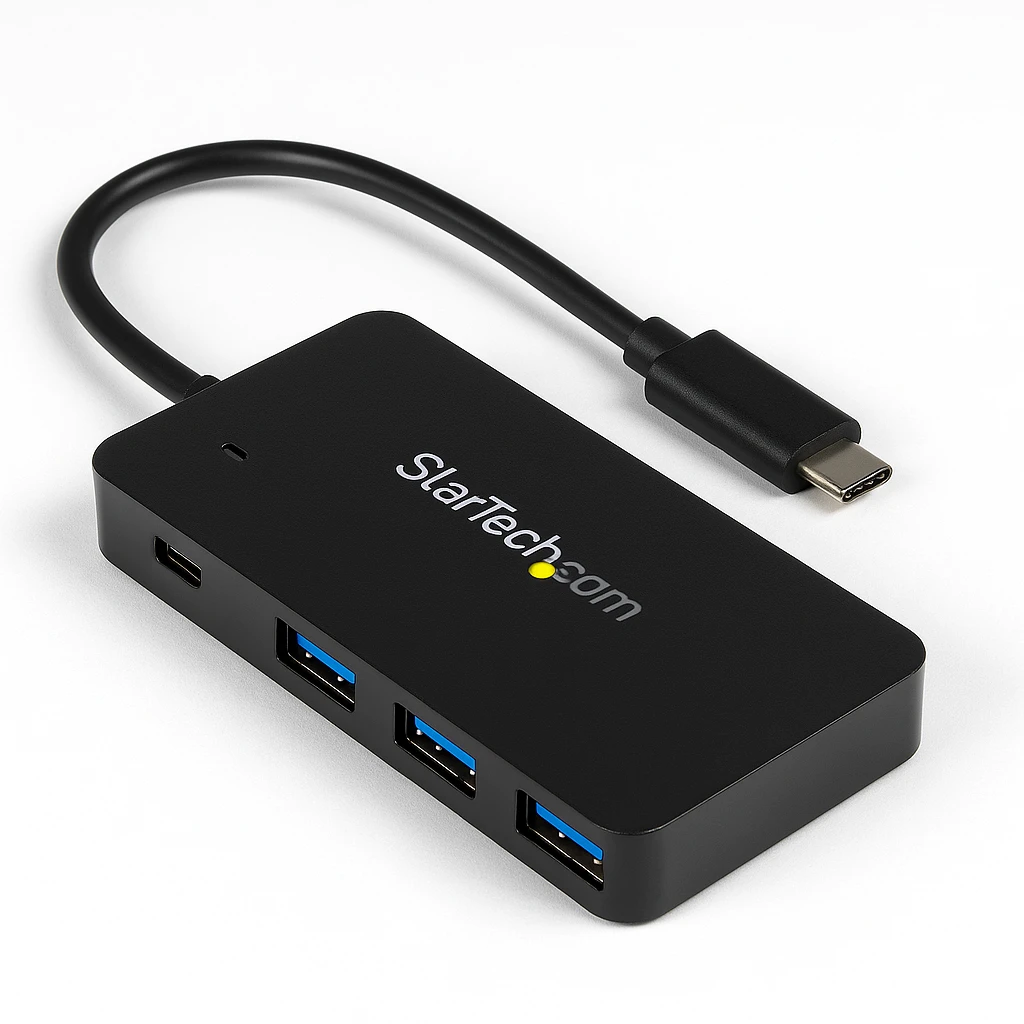 StarTech.com Concentrador USB 3.0 de 4 Puertos - USB-C a 1x USB-C y 3x USB-A - Hub USB Type-C a 1x USB Type-C a 3x USB-A - Hub - 4 x SuperSpeed USB 3.0 - sobremesa - para P/N: CFASTRWU3C, SDM