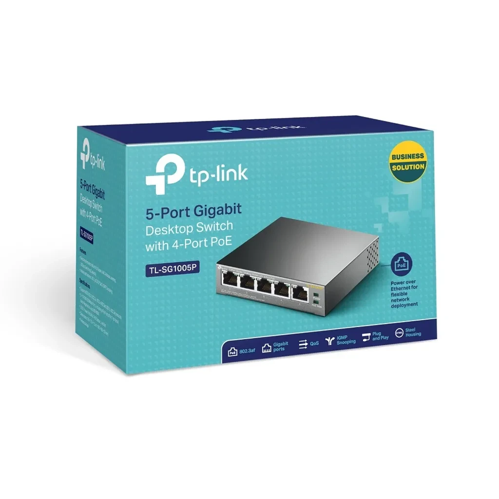 TL-SG1005P. Switch PoeTp-Link. Gigabit. 4 puertos Poe.