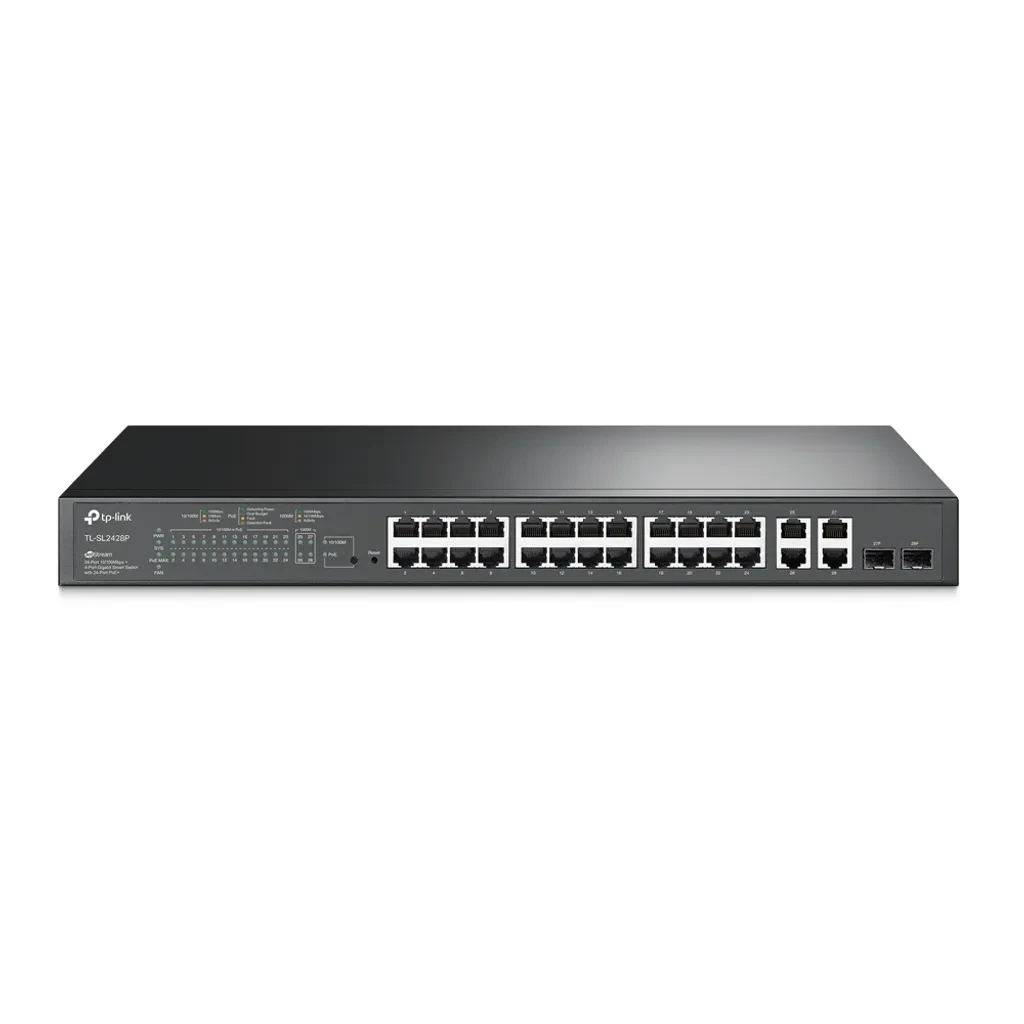 TL-SL2428P. Switch inteligente JetStream de 24 puertos PoE +a 10/100 Mbps + 4 puertos Gigabit