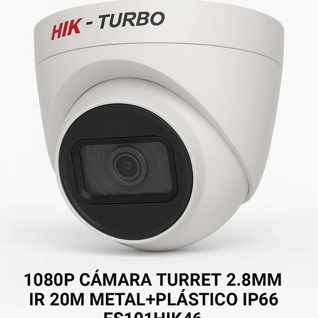HIK - Turbo 1080p Camara Turret 2.8mm IR 20m Metal+Plastico  IP66
