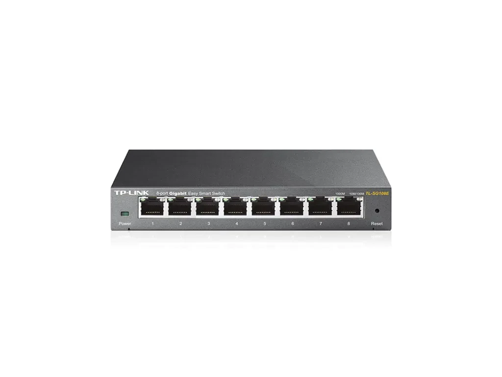 TL-SG108E. TP-LINK 8-1000 Metalico Switch Smart Fuente-9V no-Rack 158x101x25mm