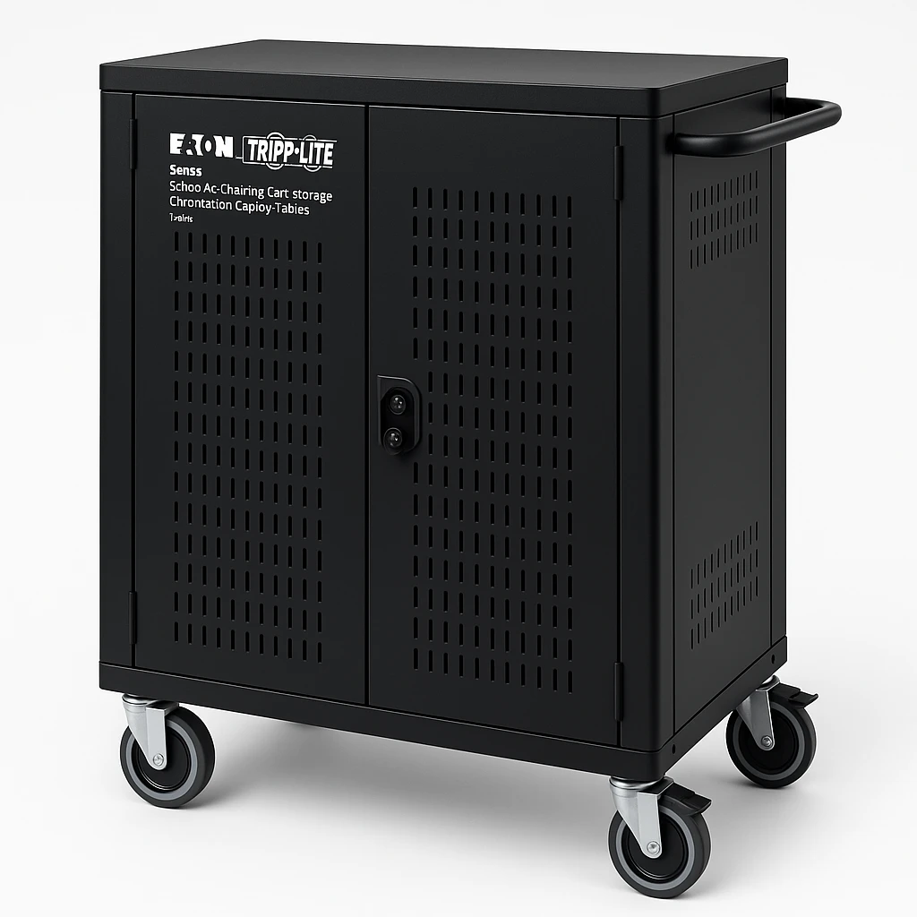 Eaton Tripp Lite Series 32Port AC Charging Cart Storage Station Chromebook Laptop Tablet - Carrito - para 32 portátiles - acero - negro