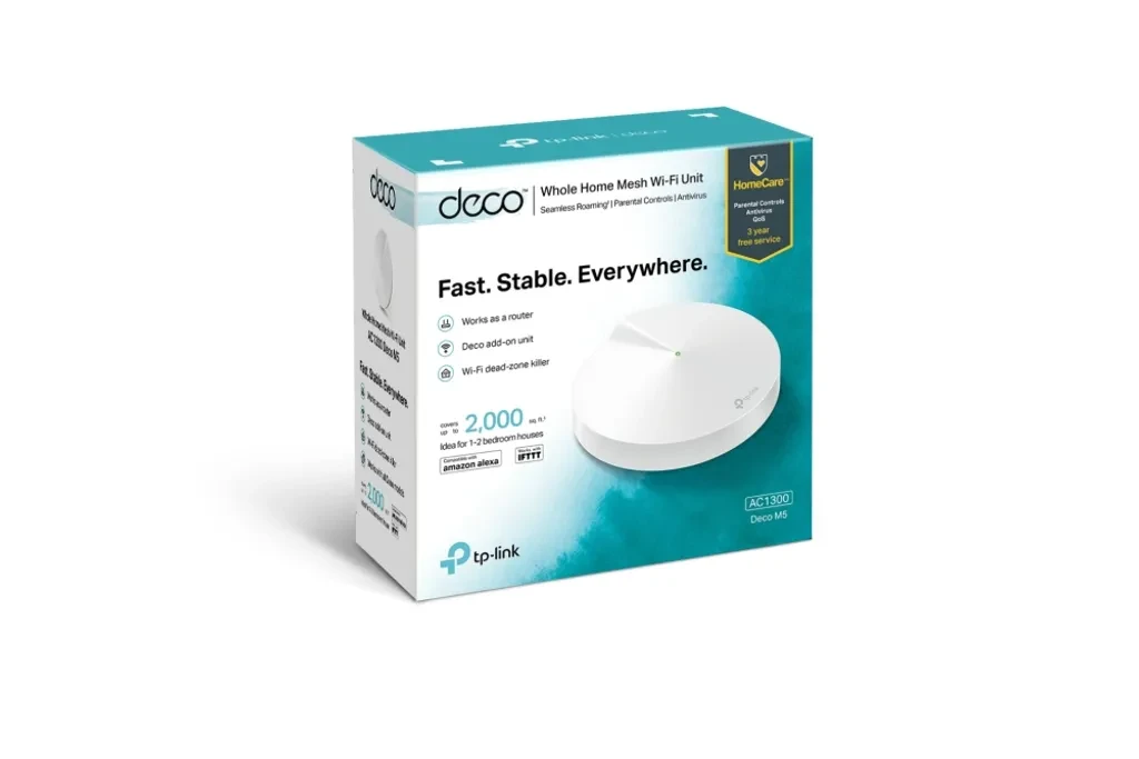Deco M5. Router WiFi Home Mesh Tp-Link AC1300 doble banda (867Mbps en 5GHz y 400Mbps en 2.4GHz) MU-MIMO 2 puertos 1Gb