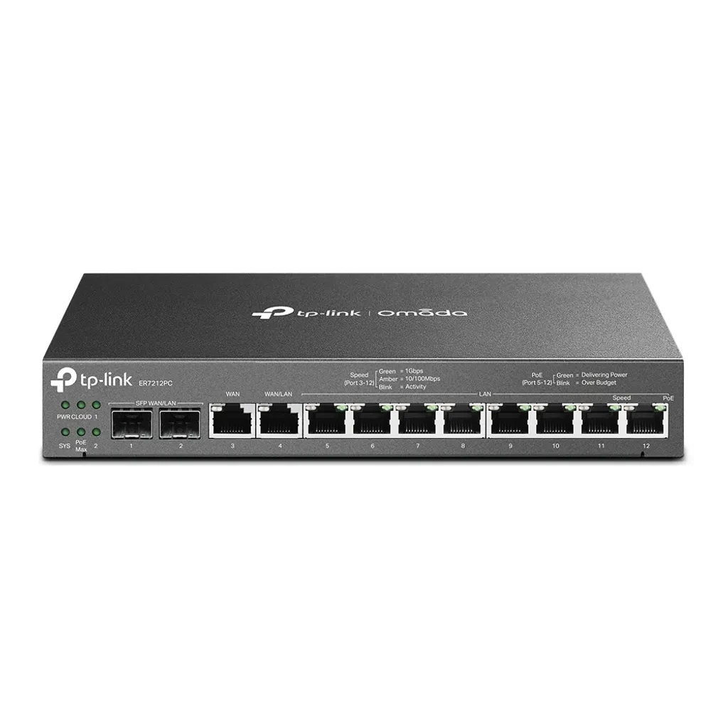 ER7212PC. Router Omada 3 en 1, este equipo puede cumplir con funciones de router, Switch o controlador, además de funciones de VPN