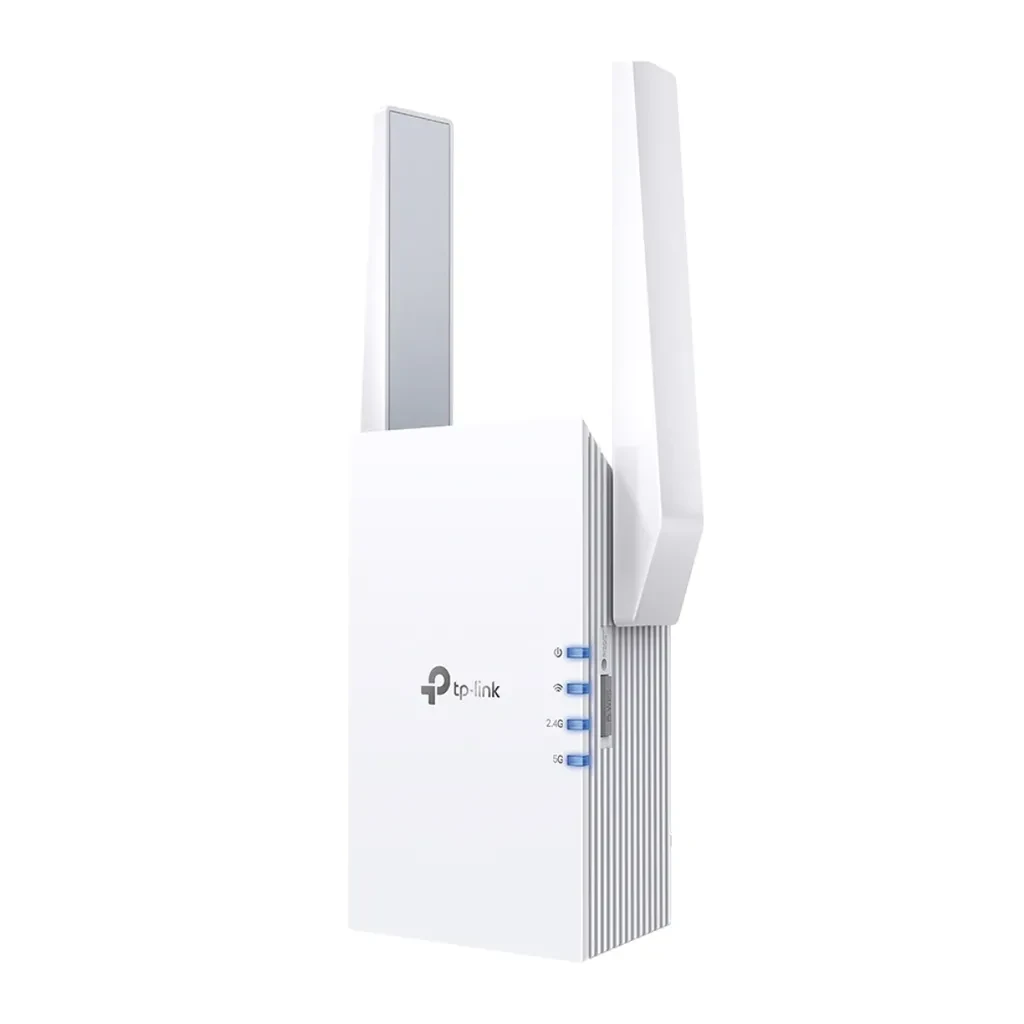 RE605X. Extensor Wifi AX1800 doble banda (1201Mbps en 5GHz y 574Mbps en 2.4GHz) 2 antenas externas 1 puerto ethernet 1Gbps