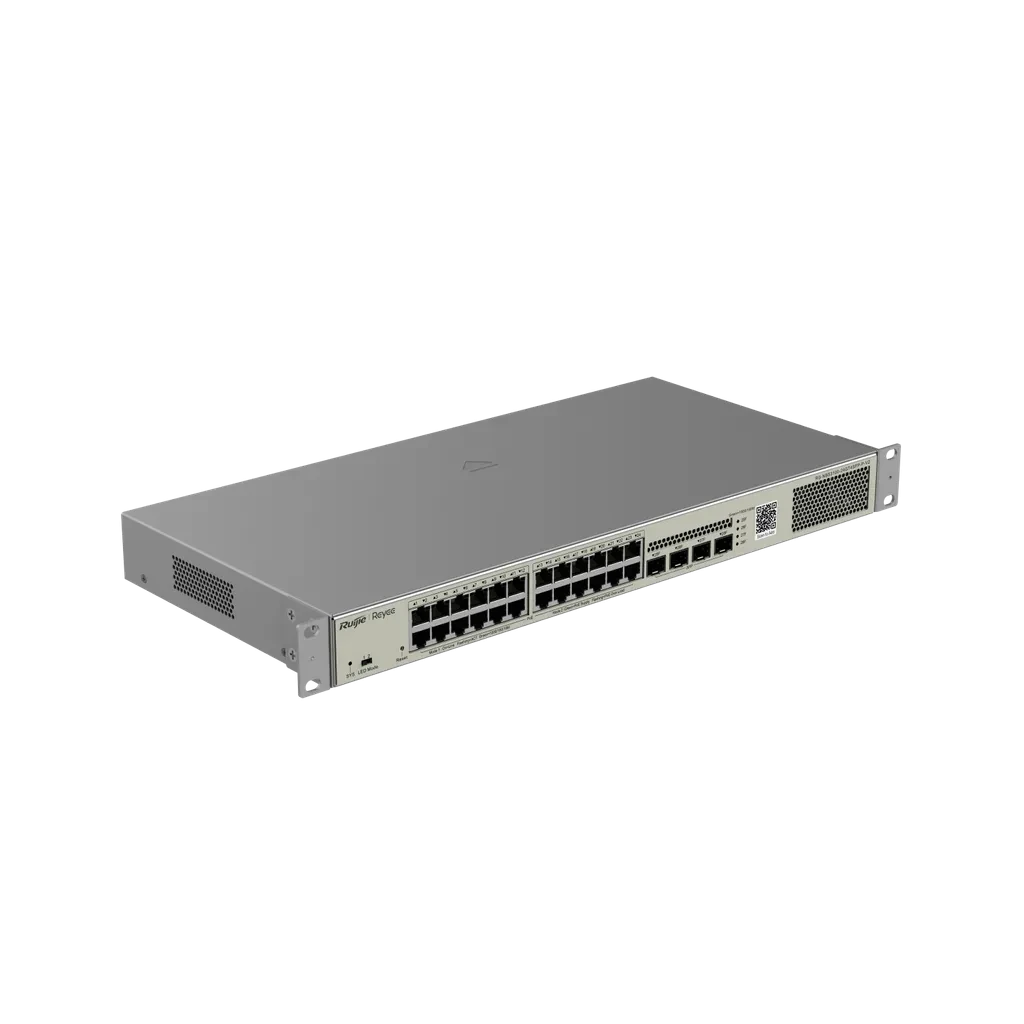 RG-NBS3100-24GT4SFP-P-V2. Switch REYEE administrable por cloud 24 puertos PoE Gigabit 4 Puertos SFP.