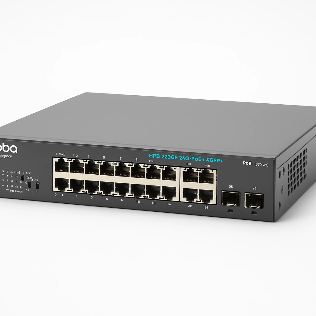 HPE Aruba 2930F 24G PoE+ 4SFP+ - Conmutador - L3 - Gestionado - 24 x 10/100/1000 (PoE+) + 4 x 1 Gigabit / 10 Gigabit SFP+ (enlace ascendente) - montaje en rack - PoE+ (370 W)