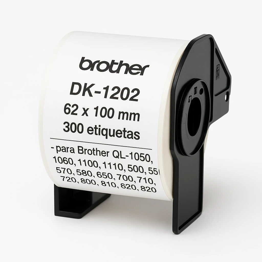 Brother DK-1202 - Blanco - 62 x 100 mm 300 etiquetas - para Brother QL-1050, 1060, 1100, 1110, 500, 550, 570, 580, 650, 700, 710, 720, 800, 810, 820