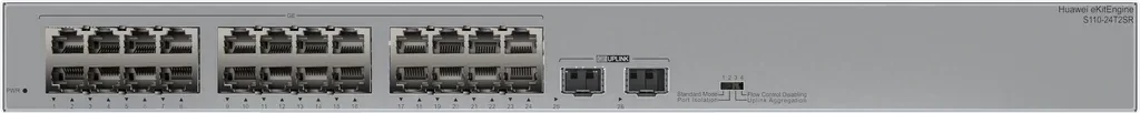 S110-24T2SR. Switch Hauwei eKit 24 puertos 10/100/1000Base-T 2 Puertos 1GE SFP capacidad de conmutación de 52 Gbit/s capacidad de reenvió de paquetes de 38.69 Mpps