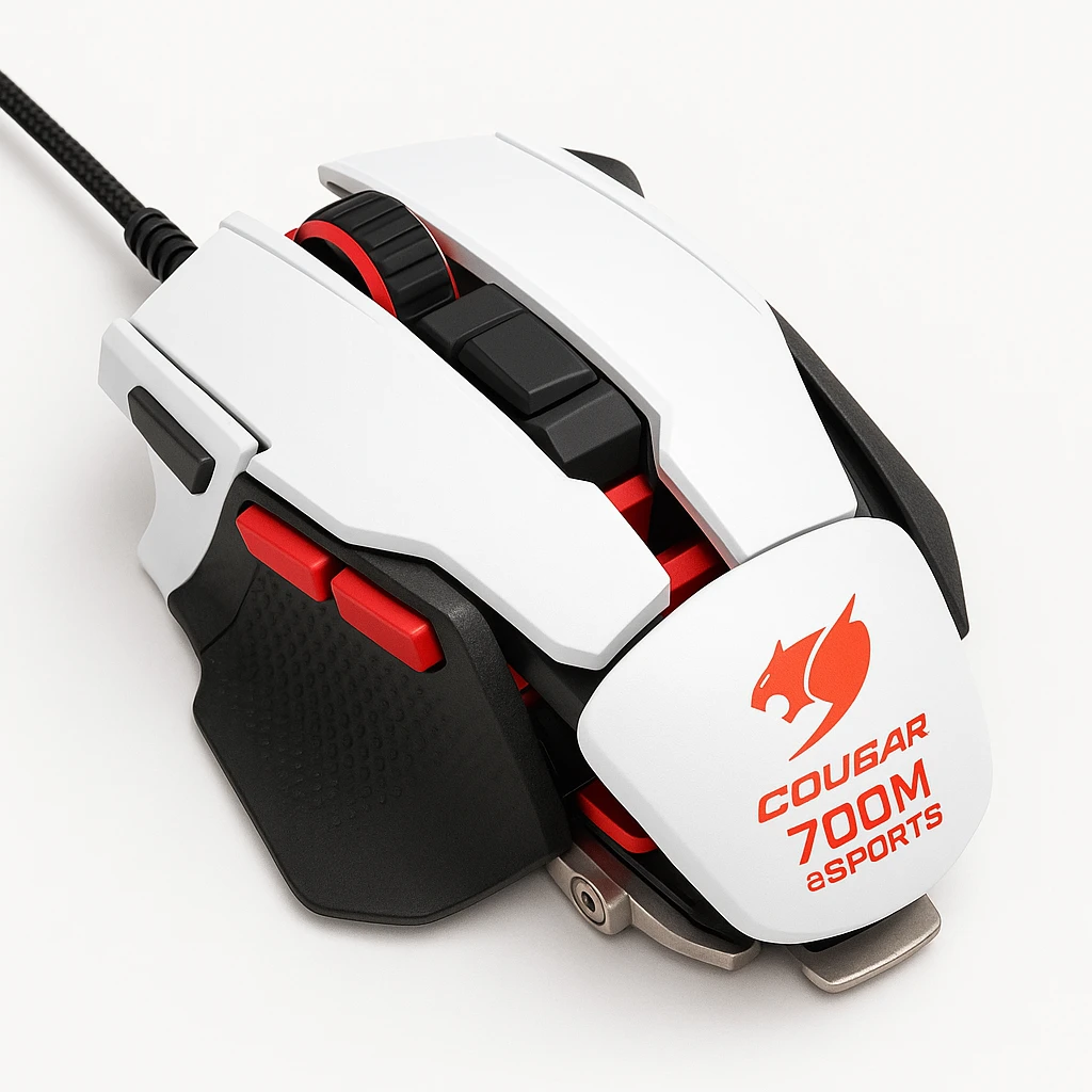 Cougar 700M eSPORTS - Ratón - laser - 8 botones - cableado - USB - blanco