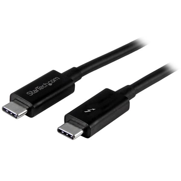 StarTech.com 2m (6.6ft) Thunderbolt 3 Cable, 20Gbps, 100W PD, 4K Video, Thunderbolt-Certified, Compatible w/ TB4/USB 3.2/DisplayPort - Cable Thunderbolt - 24 pin USB-C (M) a 24 pin USB-C (M) 
