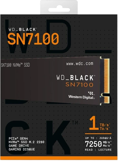 WD Black SN7100 - Internal hard drive - 1 TB - M.2 2280 - Solid state drive