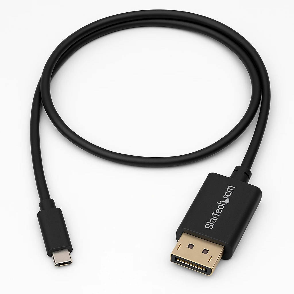 StarTech.com 3ft/1m USB C to DisplayPort 1.2 Cable 4K 60Hz, USB-C to DisplayPort Adapter Cable HBR2, USB Type-C DP Alt Mode to DP Monitor Video Cable, Compatible with Thunderbolt 3, Black - U