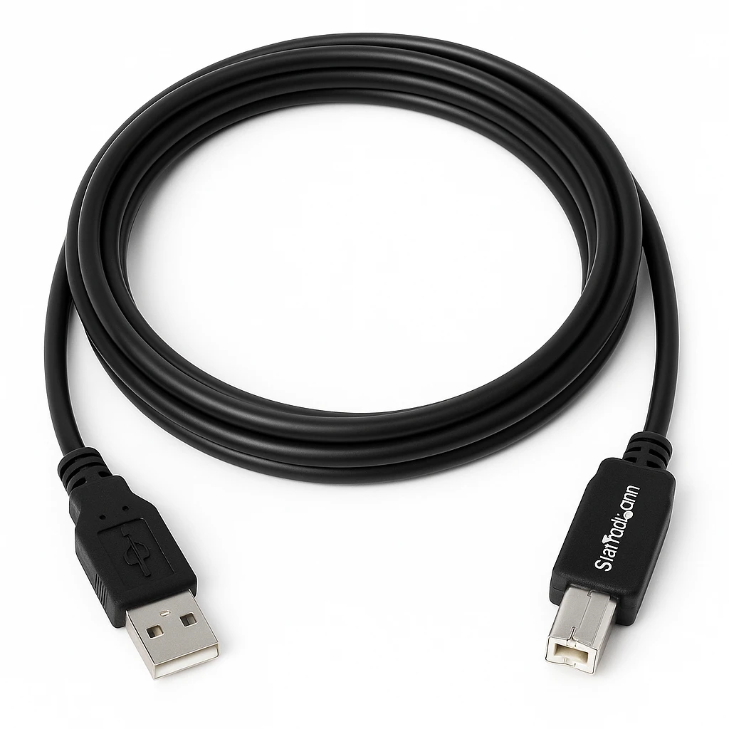 StarTech.com Cable de 3m USB 2.0 certificado - A a B para impresora - Cable USB - USB (M) a USB Tipo B (M) - USB 2.0 - 3 m - moldeado - negro - para P/N: RKCOND17HD, SV431DL2DU3A, SV431DPDDUA