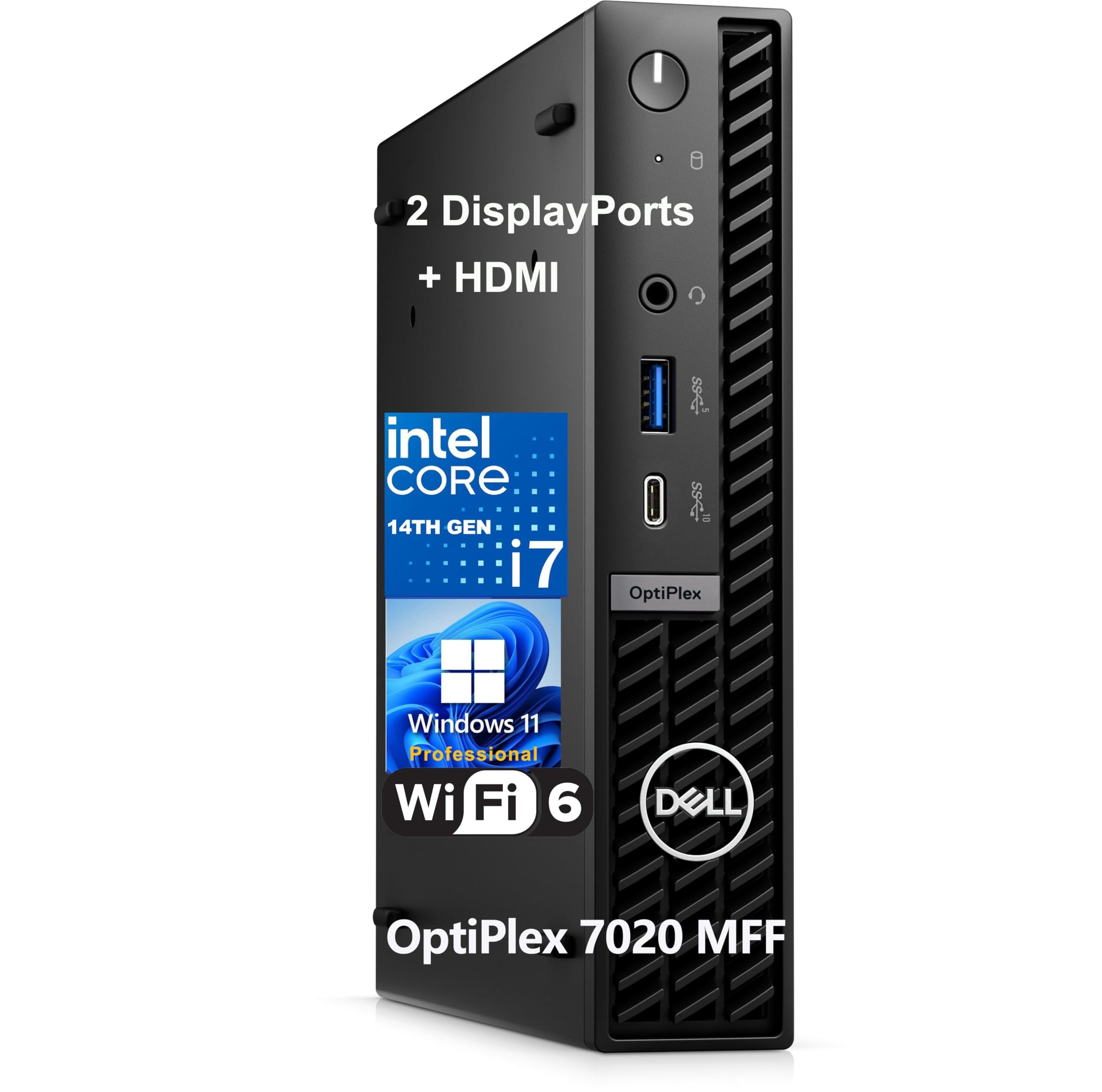 Dell Pro Micro - Ultra small form factor - Intel Core i7 I7-14700T / 3.7 GHz - DDR5 SDRAM - 512 GB Hard Drive Capacity - Integrated Intel graphics - Windows 11 Pro 64-bit Edition - Spanish (L