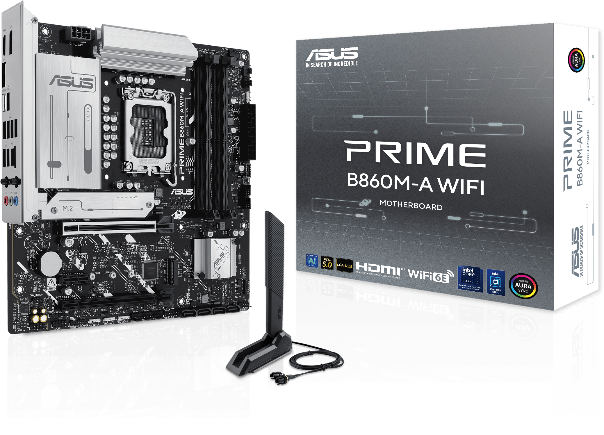 ASUS - PRIME B860M-A - Motherboard - Micro ATX - LGA 1851 - Intel B860 - para Core i9 / para Core i7 / para Core i5 / para Core i3 / para Celeron / para Pentium - Intel HD Graphics