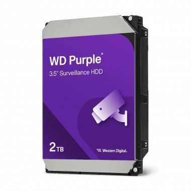WD Purple Surveillance WD23PURZ - Disco duro - 2 TB - interno - 3.5" - SATA 6Gb/s - búfer: 64 MB