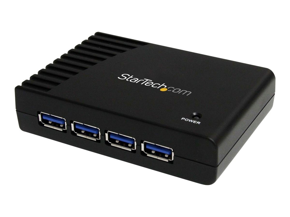 StarTech.com Adaptador Concentrador Hub Ladrón USB 3.0 Super Speed 4 Puertos Salidas con Corriente PC Mac - 4x USB A Hembra - Hub - 4 x SuperSpeed USB 3.0 - sobremesa - para P/N: 2SD4FCRU3, M
