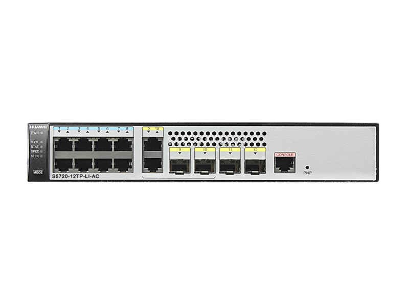 Huawei S5720-12TP-PWR-LI-AC - Conmutador - Gestionado - 8 x 10/100/1000 (PoE+) + 2 x Gigabit SFP combinado + 2 x Gigabit SFP - sobremesa - PoE+ (124 W)