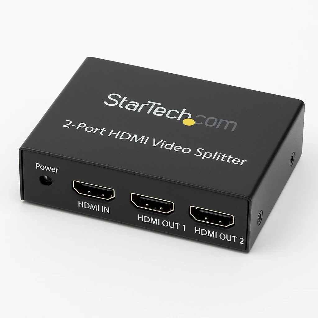 StarTech.com Multiplicador de Vídeo HDMI de 2 Puertos - Splitter HDMI 4k 30Hz de 2x1 Alimentado por USB o Adaptador de Alimentación - Separador de vídeo/audio - 2 x HDMI - sobremesa - para P/