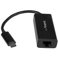 StarTech.com USB C to Gigabit Ethernet Adapter - Black - USB 3.1 to RJ45 LAN Network Adapter - USB Type C to Ethernet (US1GC30B) - Adaptador de red - USB-C - Gigabit Ethernet - negro - para P