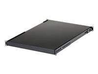StarTech.com Estante Bandeja Fijo de Servicio Pesado para Gabinete Rack de Servidores de 1U con Profundidad Ajustable - 80kg - Estante para bastidor - negro - 1U - 19" - para P/N: RK1233BKM, 