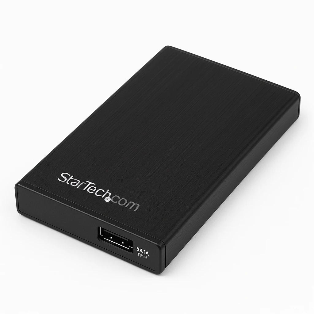 StarTech.com Caja de aluminio USB 3.1 (10Gbps) de 1 bahía de 2,5 pulgadas para discos duros SATA III - Caja de almacenamiento - 2.5" - SATA 6Gb/s - USB 3.1 (Gen 2) - negro - para P/N: BNDTBUS
