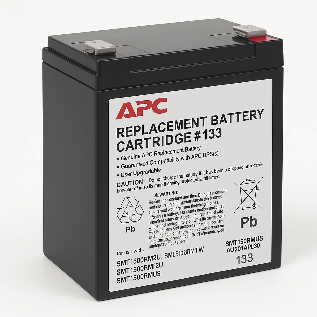 APC Replacement Battery Cartridge #133 - Batería de UPS - 1 x baterías - Ácido de plomo - negro - para SMT1500RM2U, SMT1500RM2UTW, SMT1500RMI2U, SMT1500RMUS