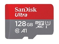 SanDisk Ultra - Tarjeta de memoria flash (adaptador microSDXC a SD Incluido) - 128 GB - A1 / UHS Class 1 / Class10 - microSDXC UHS-I