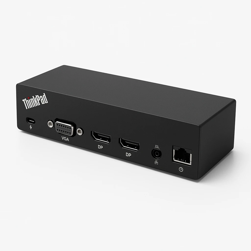 Lenovo ThinkPad Thunderbolt 3 Dock - Duplicador de puerto - Thunderbolt 3 - VGA, 2 x DP - 1GbE - 135 vatios - Chile, Italia