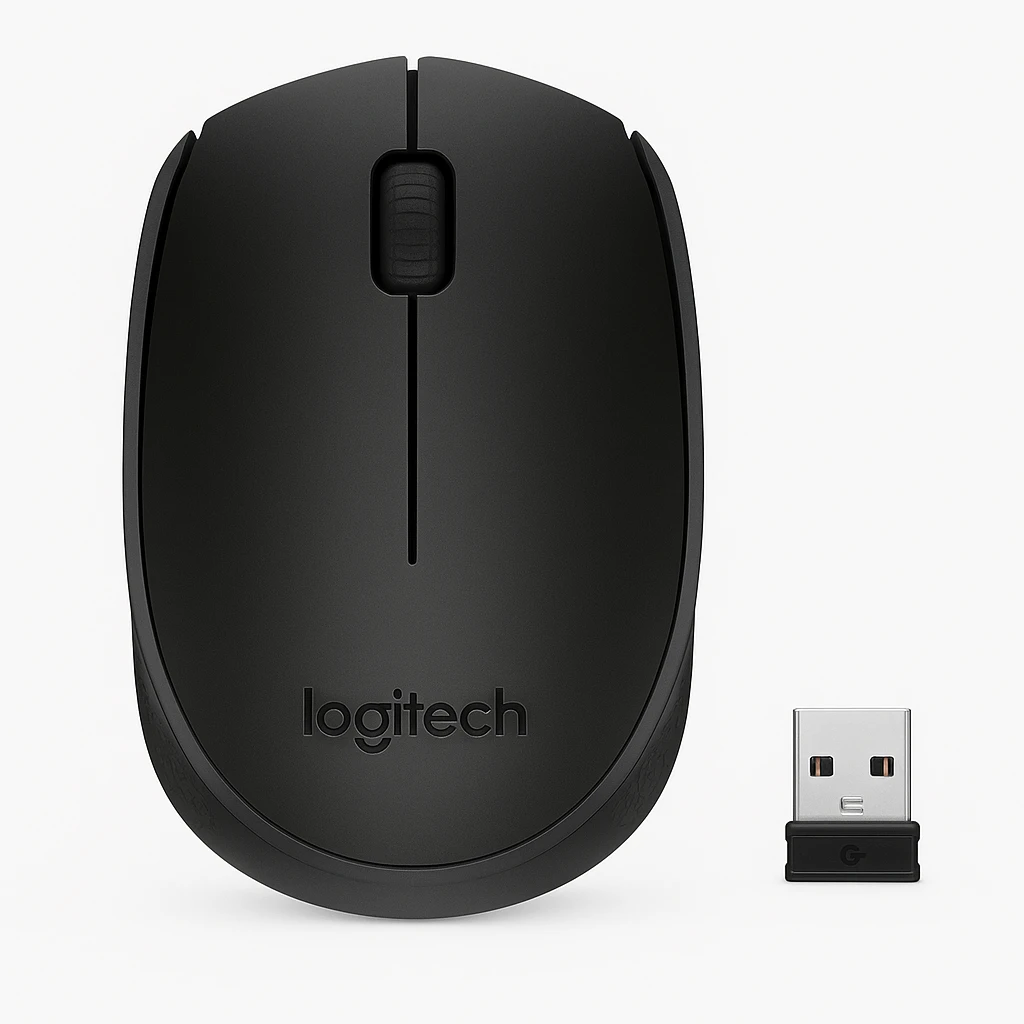 Logitech M170 - Ratón - diestro y zurdo - inalámbrico - 2.4 GHz - receptor inalámbrico USB - negro