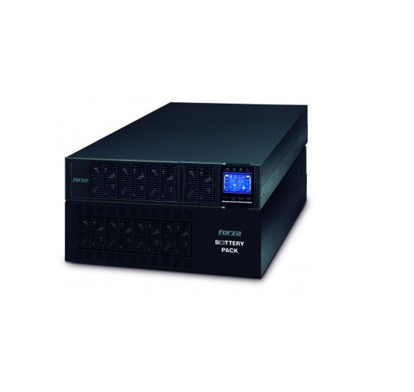 Forza Atlas FDC-206KMR - UPS (montaje en rack / externo) - AC 110-300 V - 6000 vatios - 6000 VA - 9 Ah - RS-232, USB - 2U - negro