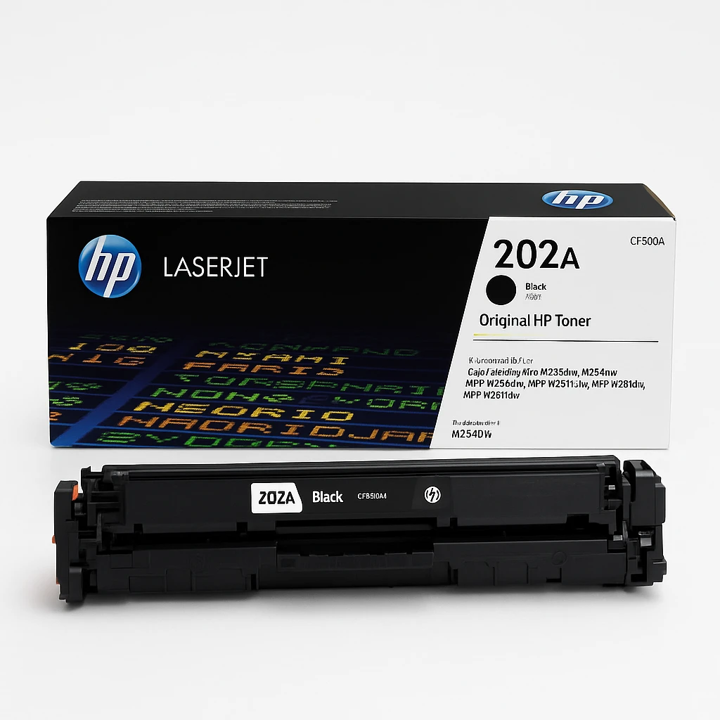 HP 202A - Negro - original - LaserJet - cartucho de tóner (CF500A) - para Color LaserJet Pro M254dw, M254nw, MFP M280nw, MFP M281cdw, MFP M281fdn, MFP M281fdw