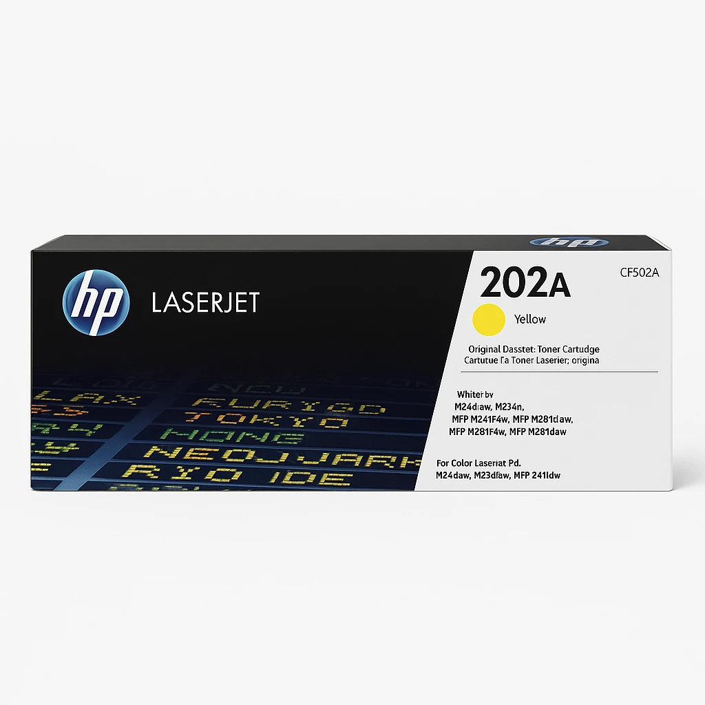 HP 202A - Amarillo - original - LaserJet - cartucho de tóner (CF502A) - para Color LaserJet Pro M254dw, M254nw, MFP M280nw, MFP M281cdw, MFP M281fdn, MFP M281fdw