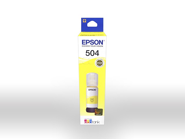 Epson 504 - 70 ml - amarillo - original - recarga de tinta - para EcoTank L4150, L4260, L6161, L6171, L6191, L6270