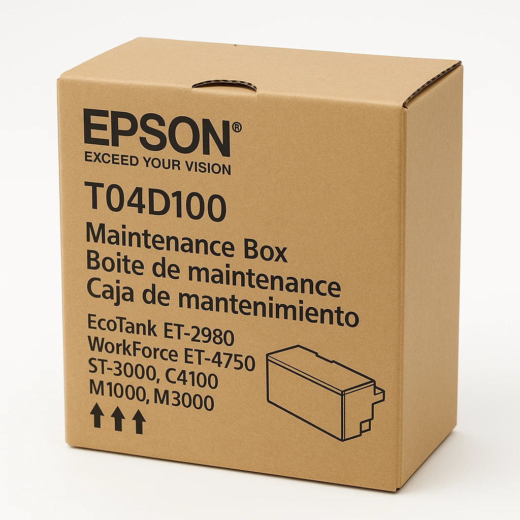 Epson T04D100 - Caja de mantenimiento de tinta - para EcoTank ET-2980, 4850, L6270; WorkForce ET-4750, ST-3000, C4100, M1000, M3000