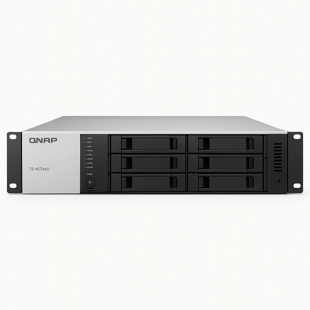 QNAP TS-431XeU - Servidor NAS - 4 compartimentos - montaje en bastidor - SATA 6Gb/s - RAID RAID 0, 1, 5, 6, 10, JBOD, 5 Hot Spare - RAM 2 GB - Gigabit Ethernet / 10 Gigabit Ethernet - iSCSI s