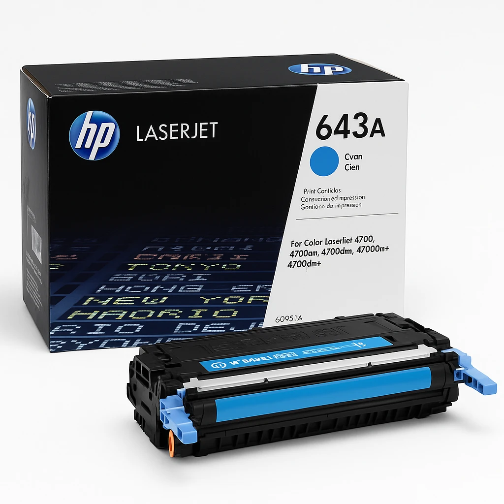 HP 643A - Cián - original - LaserJet - cartucho de tóner (Q5951A) - para Color LaserJet 4700, 4700dn, 4700dtn, 4700n, 4700ph+