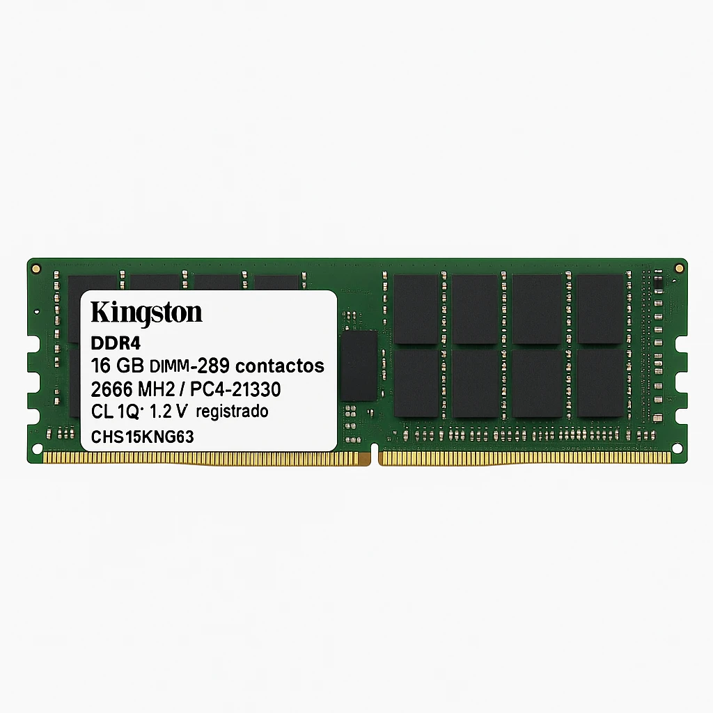 Kingston - DDR4 - módulo - 16 GB - DIMM de 288 contactos - 2666 MHz / PC4-21300 - CL19 - 1.2 V - registrado - ECC