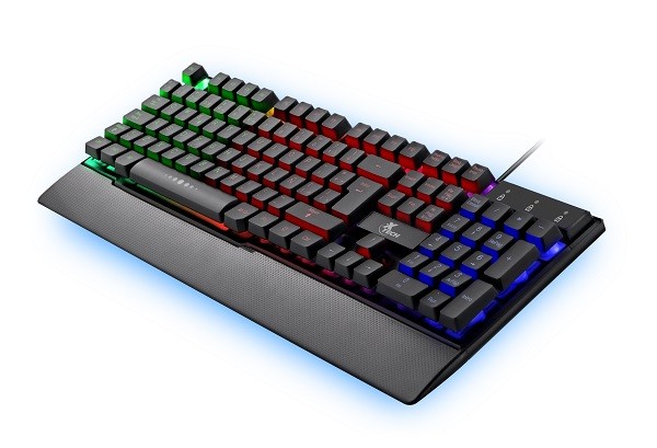 Teclado para Gaming Xtech XTK-510S - Español - Iluminación LED Multi-color con efectos de luz - Conexión USB inmediata - Descansa-palmas integrado con acabado texturizado