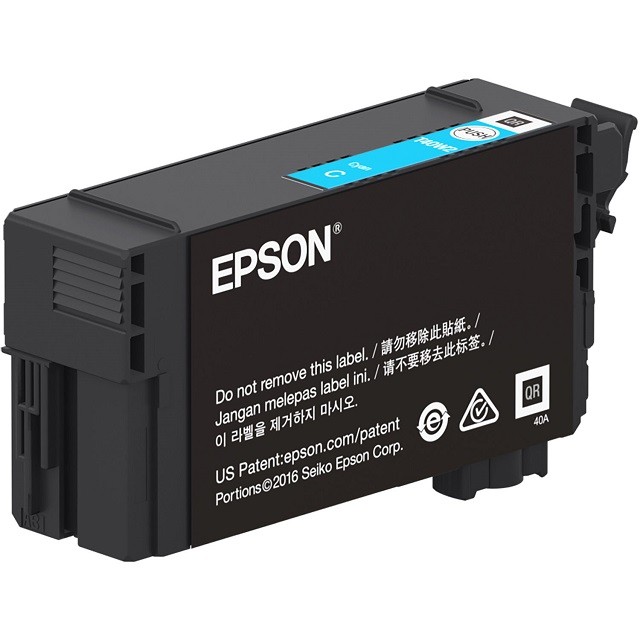 Epson T40W - 50 ml - gran capacidad - cián - original - blíster con alarmas de RF/acústica - cartucho de tinta - para SureColor T2170, T3170, T3170M, T5170, T5170M