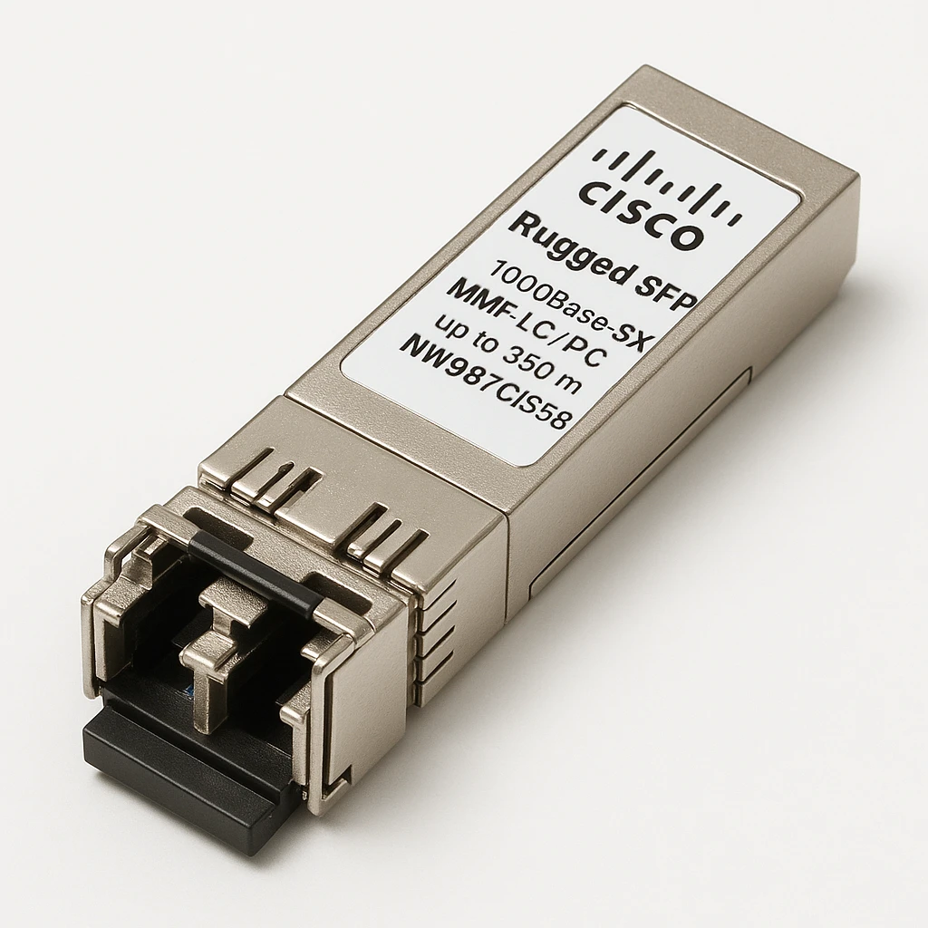 Cisco Rugged SFP - Módulo de transceptor SFP (mini-GBIC) - 1GbE - 1000Base-SX - modo múltiple LC/PC - hasta 550 m - 850 nm - para Cisco 2010, 2520, 3270; Catalyst 2960, ESS9300; Industrial Et