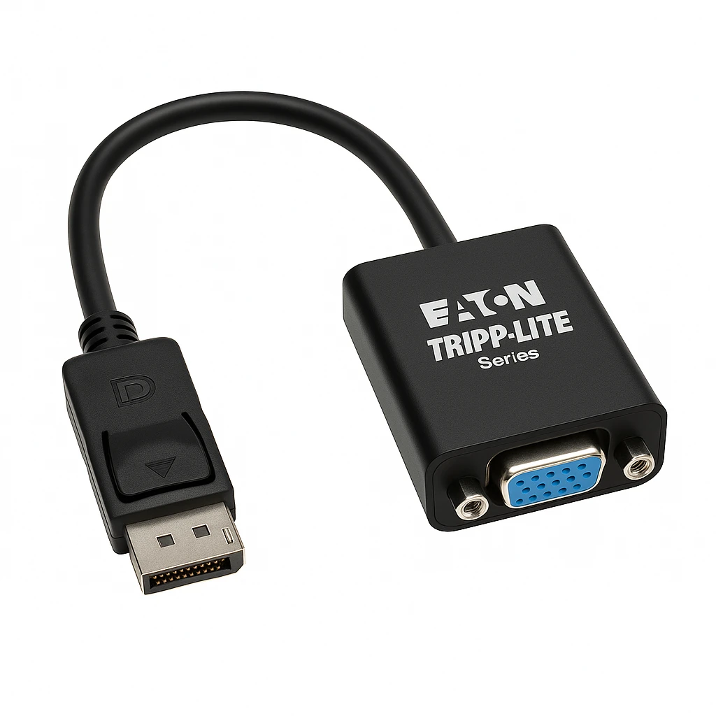 Eaton Tripp Lite Series 6in DisplayPort to VGA Adapter Active Converter DP to VGA M/F 6" - Adaptador de pantalla - DisplayPort (M) a HD-15 (VGA) (H) - 15.2 cm - negro